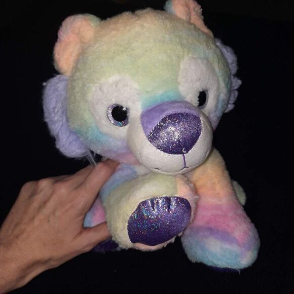 Stuffed Rainbow Bear  - Picture 2 of 4
